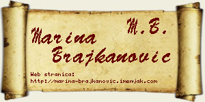 Marina Brajkanović vizit kartica